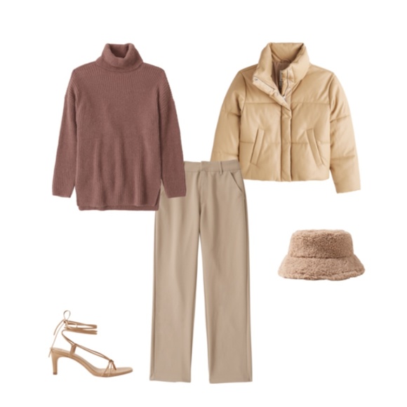 A&F Vegan Leather Mini Puffer - Picture 5 of 9